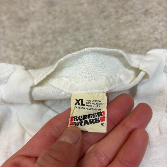 Vintage 80s Try To Burn This One A**hole US Flag Patriotic Shirt XL - Picture 6 of 13